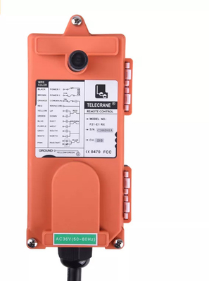 F21-E1B AC36V DC12-24V 6 বোতাম উত্তোলনের জন্য ইউনিভার্সাল ইন্ডাস্ট্রিয়াল ওয়্যারলেস রিমোট কন্ট্রোল
