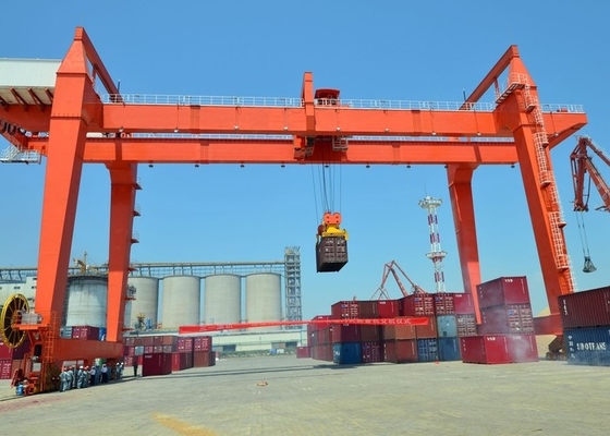 35-50T রেল মাউন্ট করা স্ট্যাকিং ক্রেন 45মি/মিনিট ডাবল গার্ডার গ্যান্ট্রি ক্রেন