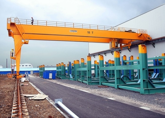 বহুমুখী 100T ডাবল গার্ডার সেমি গ্যান্ট্রি ক্রেন ব্যাপকভাবে ব্যবহৃত সেমি গলিয়াথ ক্রেন