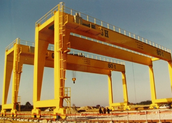 CE MG 39.4m/মিনিট 32/5 টন ডাবল গার্ডার গ্যান্ট্রি ক্রেন ভারী লোড উত্তোলন