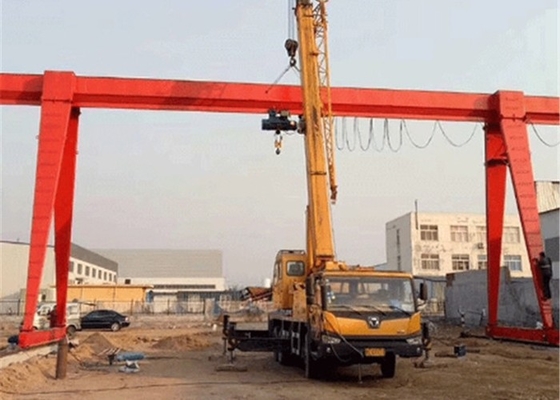 Q235B Q355B 16T একক গার্ডার গ্যান্ট্রি ক্রেন ওয়্যারলেস রিমোট কন্ট্রোল
