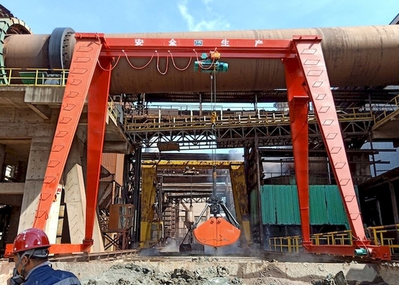 Q235B Q355B 16T একক গার্ডার গ্যান্ট্রি ক্রেন ওয়্যারলেস রিমোট কন্ট্রোল
