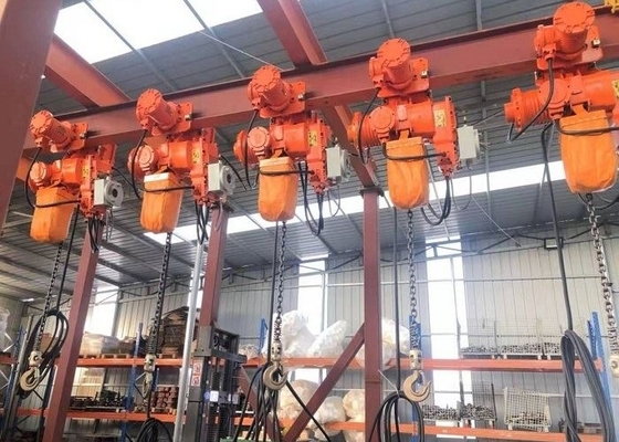 ISO CE 0.5T-50T HHBB বৈদ্যুতিক চেইন হোস্ট মোটর চালিত ট্রলি সহ