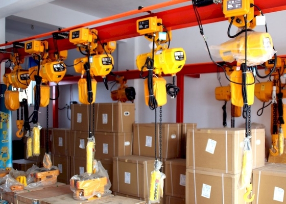 ফিক্সড হুক সাসপেনশন সহ ISO9001 500lb 1000lb বৈদ্যুতিক চেইন ব্লক