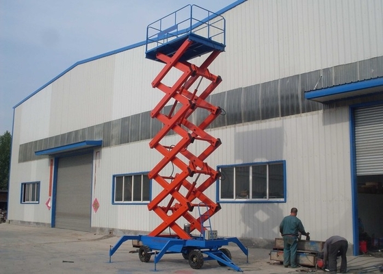 GTJZ 14m 300kg হাইড্রোলিক লিফটিং প্ল্যাটফর্ম ম্যাঙ্গানিজ ইস্পাত মোবাইল এরিয়াল প্ল্যাটফর্ম
