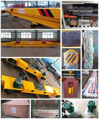 3m-16.5m স্প্যান বৈদ্যুতিক ওভারহেড ট্রাভেলিং ক্রেন গুদাম 5 টন একক গার্ডার ক্রেন